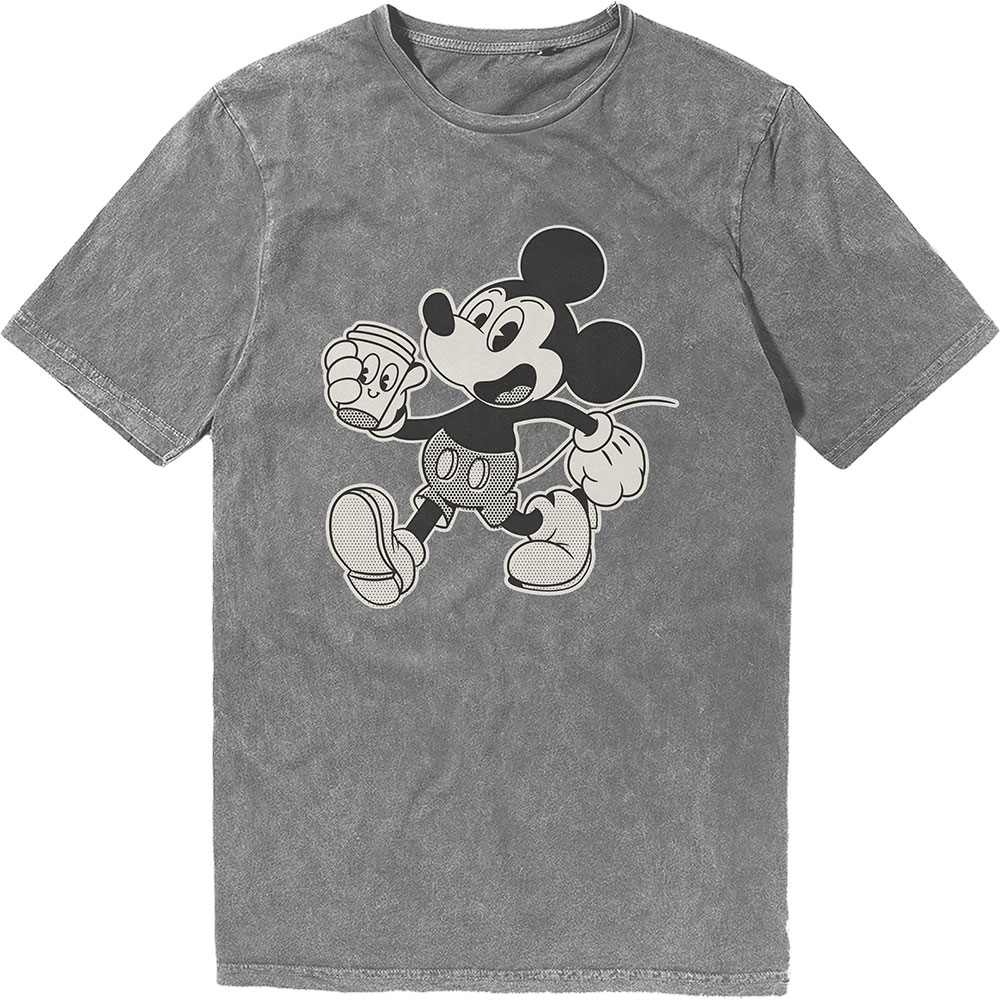 Disney - Mickey Vintage Walk Mens Tshirt - Grey